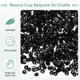 thumbnail image 2 of Uxcell Lot de 6000 Paillettes Lâches, 4 mm Paillettes Rondes pour Projets DIY/cuisson [Noir Uni], 2 of 6