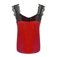 thumbnail image 6 of Idoravan Tank Tops for Women Clearance Women's Sleeveless Lace Camisole Top Splicing Undershirt Solid Color T-shirt, 6 of 6