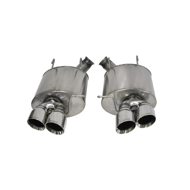 Corsa Performance Exhaust System Kit 14321 Sport Axle Back System; Stainless Steel; With Mufflers; 3 Inch Pipe Diameter; Dual Exhaust With Quad Exit; Split Rear Exit