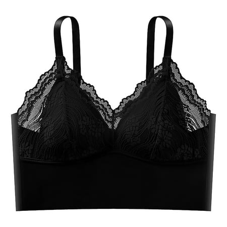 

Pedort Sports Bras For Women Padded Women s Adjustable Strap Triangle Bra Black One Size