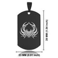 thumbnail image 2 of Stainless Steel Tribal Cancer Zodiac (Crab) Dog Tag Keychain Circle Ring, 2 of 2