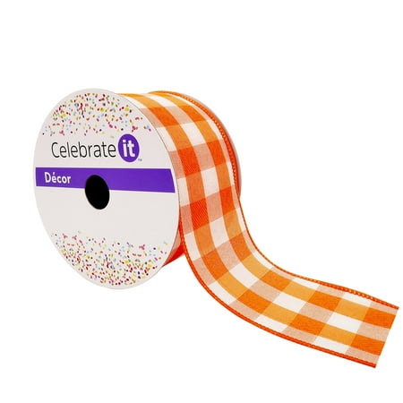 UPC: 0191518419221 | 2.5 Wired Buffalo Check Ribbon by Celebrate It™ Décor