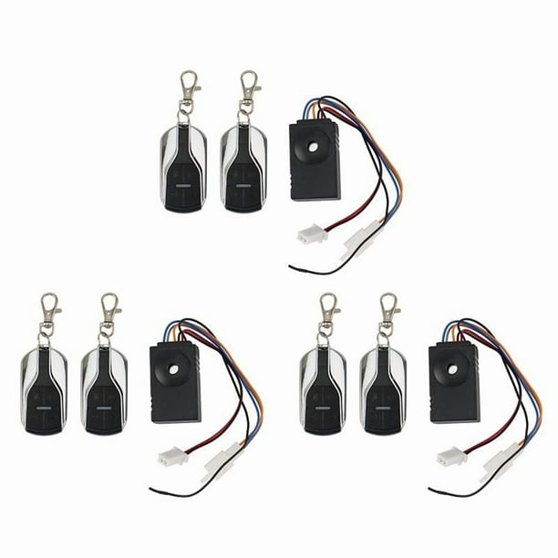 3X de Alarma Ebike 36V 48V 60V 72V Con Dos Interruptores para Bicicleta Eléctrica / Scooter Ebike