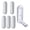White, variant on Pack of 6 Foldable Alloy Metal Wall Hook for Door Back Space Saving Concealed Coat Hook Organizers