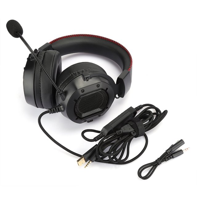 Headphone,K3 Black Red ABS RGB Headset Gaming Headphones High-Precision Functionality