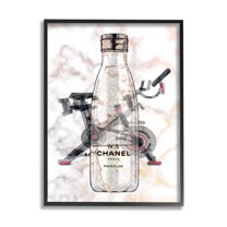 Stupell Industries Athletic Fashion Sports Bottle Exercise Bike Detail Black Framed, 11 x 14, Design by Ziwei Li