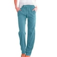 thumbnail image 2 of MQLKF Women High Waisted Wide Leg Pants Casual Drawstring Elastic Trousers Comfy Straight Leg Long Pants With Pockets Soft Casual Women's Streetwear, 2 of 5