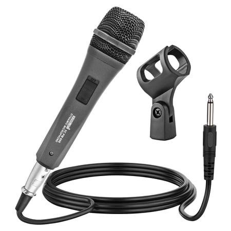 5 CORE Karaoke Microphone Dynamic Vocal Handheld Mic Cardioid Unidirectional Microfono w On and Off Switch Includes XLR Audio Cable Mic Holder PM 608