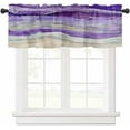 thumbnail image 3 of Coastal Beach Valances for Windows - Purple Kitchen Curtains Valances - Abstract Wave Window Valances Bathroom Window Treatment Modern Ombre Valances Curtains for Living Room Bedroom 54"x18", 3 of 6