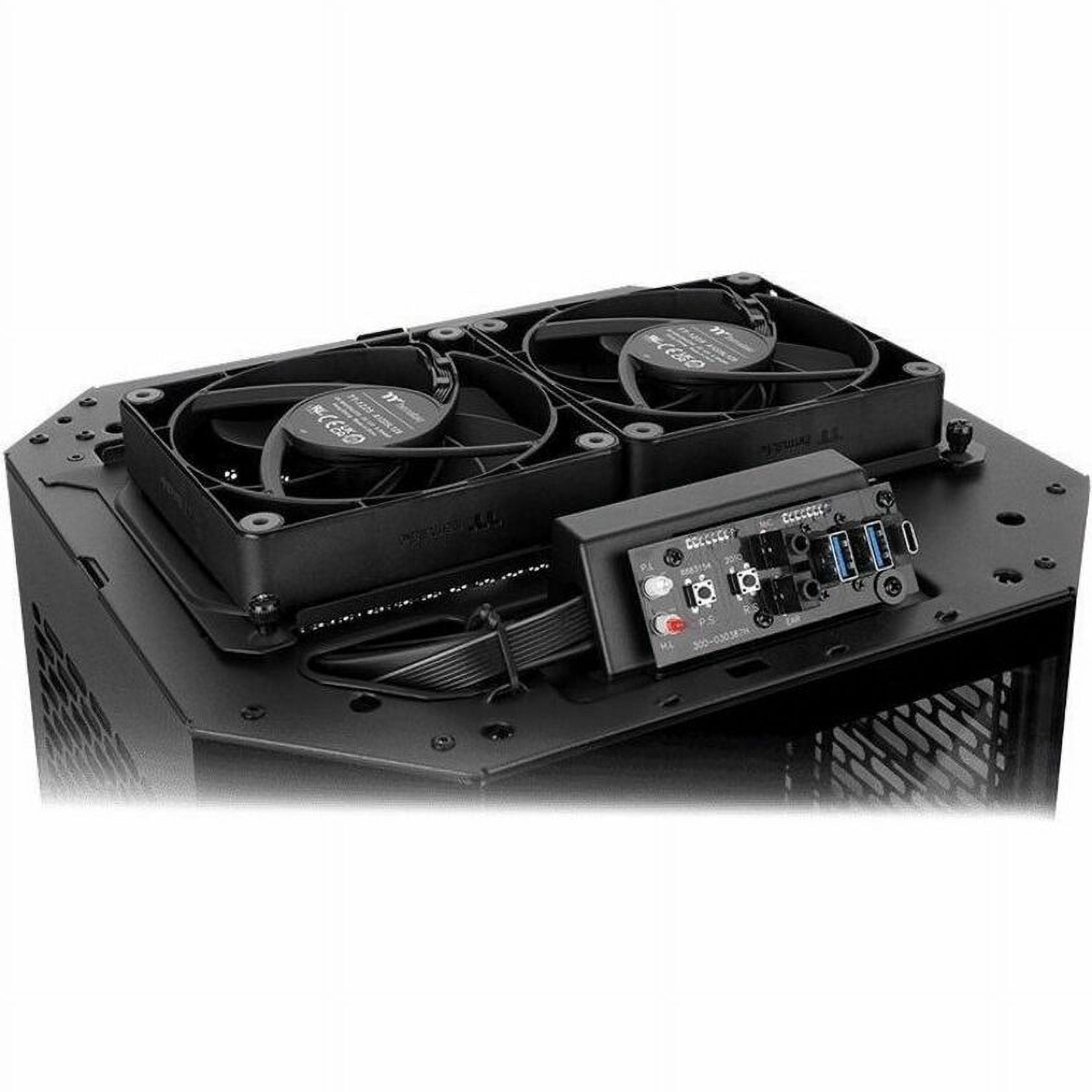Thermaltake Tower 250 Black Mini-ITX Mini Tower 2x120mm CT Fans Included 360mm Radiator Support 360mm GPU Clearance Dual Chamber CA-1Z9-00S1WN-00