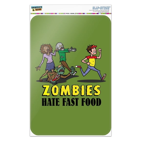 Zombies Hate Fast Food Funny Home Business Office Sign