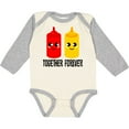 thumbnail image 3 of Inktastic Ketchup and Mustard Gift Boys or Girls Long Sleeve Baby Bodysuit, 3 of 5