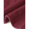 thumbnail image 5 of Women's Denim Dress Button Down Collar V Neck Long Sleeve A-line Cotton Jean Dress M Wine Red, 5 of 6