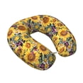 thumbnail image 2 of Disketp Sunflowers Vintage Travel Pillow Memory Foam Neck Pillow Support Pillow for Camping, Sleeping Rest Cushion Airplane Pillow, 2 of 8