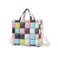 thumbnail image 7 of FORMRS Womens Corduroy Tote Bag Crossbody Shoulder Handbag with Pocket, Gray Checkered Pattern, 7 of 7