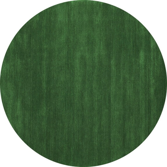 Ahgly Company Indoor Round Abstract Green Contemporary Area Rugs, 5' Round