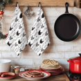 thumbnail image 6 of Rooster Farmhouse Black Kitchen Towels Set of 3, Farm Animals Simple Art Modern Absorbent Dish Towels for Kitchen, Microfiber Hand Towel, Quick Drying Tea Towel for Cleaning Decorative Dishcloths, 6 of 7