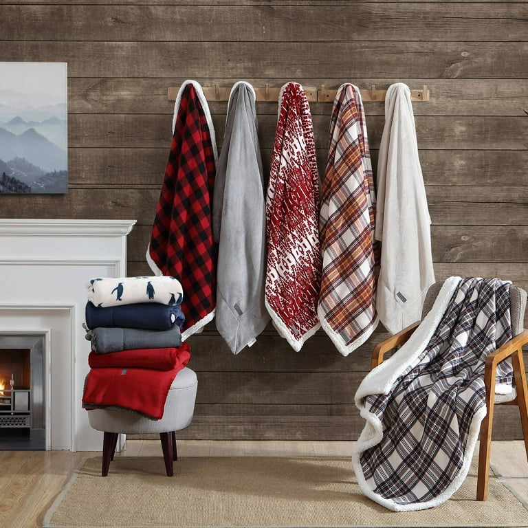 Eddie Bauer Signature Solid Oyster Ultra Soft Plush Fleece 60X50 Throw Blanket Walmart