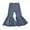 Blue, variant on Toddler Baby Girls Knit Flared Pants Solid Elastic Waist Stretchy Knit Ruffled Bell Bottom Kids Fashion Casual Trousers