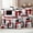 Red, variant on Blue Black Geometric Outdoor Waterproof Pillow Covers, Modern Minimalist Stripes Aesthetic Decorative Square Throw Pillowcase Sofa Cushion Sham for Patio/Couch/Chair, 16"x16" 2 Pack