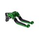 thumbnail image 1 of Palancas de freno y embrague cortas y largas para Kawasaki ZZR600 05-09, palanca de freno ajustable de motocicleta, aleación de aluminio, cabeza verde, mango negro, 1 of 6