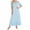 Blue, variant on Zpanxa Women's Comfortable Sleepshirt Nightdress Short Sleeve Solid Color Soft Pajama Dress Loungewear