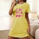thumbnail image 1 of Camisón corto de talla grande para mujer, camisón de manga corta con estampado de pecho a la moda, camisón para mujer, 1 of 5