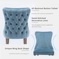 Light Blue Velvet Dining Chairs Set of 2, Kitchen & Dining Room Chairs