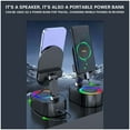thumbnail image 6 of Wireless Induction Audio Bluetooth Speaker, 5-in-1 Bluetooth Audio Power Bank Bracket, 360°Rotating Folding Lifting Charging Treasure Holder, Induction Speaker, Gifts for Men Women, 6 of 6
