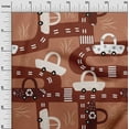 thumbnail image 3 of oneOone Silk Tabby Medium Orange Fabric Car Fabric For Sewing Printed Craft Fabric By The Yard 42 Inch Wide, 3 of 5