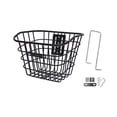 thumbnail image 2 of Cesta delantera para bicicleta eléctrica con soporte, accesorios versátiles, fácil de instalar para salir, cesta de carga de metal con parte superior Negro, 2 of 8