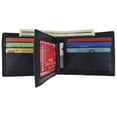 thumbnail image 3 of Mens Genuine Leather Center Flap ID Card Holder Bifold Wallet 52 CF, 3 of 57