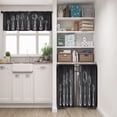 thumbnail image 2 of Kitchen Curtains Knife and Forks Utensil Window Curtains and Valances Set 36 Inch, Black Short Tier Curtain for Kitchen, Cartoon Small Kitchen Decor, 2 of 6