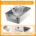 thumbnail image 3 of Stainless Steel Cat Litter Box, Short-Side Low Entry, Extra Large for Indoor Big Cats, Kittens and Seniors, 3 of 8