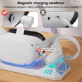 thumbnail image 4 of RGB Charging Dock for Oculus Quest 2, Magnetic Charging Station for Meta Quest 2 VR Headset & Controllers, with 2 Rechargeable 2100mAh Batteries, USB-C Charger and Cable, Supports LED Indicator, 4 of 7