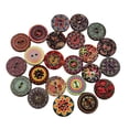 thumbnail image 1 of 100Pc Assorted Flower 2 Hole Decorative Wood Button for Sewing Scrapbooking 20mm, 1 of 7