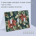 thumbnail image 3 of Yayeee Toggle Light Switch Wall Plate 2-Gang 4.56"x4.48" Decorative Outlet Cover, Retro Christmas Poinsettia, 3 of 7