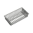 thumbnail image 2 of Cesta de palillos de acero inoxidable | Soporte para vajilla escurridor de cocina | Compartimentos extraíbles | Organizador de utensilios | Caja de almacenamiento multiusos | Plata | 29.5x15x6cm | 1, 2 of 6