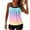 Light pink #027, variant on Womens Flowy Tankini Tops Modest Bathing Suit Loose Fit Two Piece Swimsuit Scoop Neck Swim Tops High Waisted Bottom, 2XL