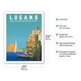 thumbnail image 2 of Lugano - Suisse Southern Switzerland Schweiz - Lake Lugano - Vintage Travel Poster by Leopoldo Metlicovitz c.1958 - Fine Art Matte Paper Print (Unframed) 20x26in, 2 of 4