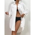 thumbnail image 6 of Bsubseach Fashion Swim Cover Ups for Women Button Down Long Sleeve Shirt Beach Outfits, 6 of 7