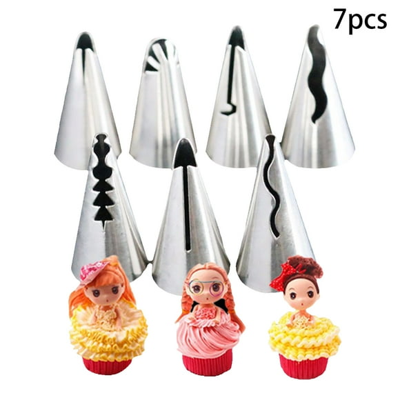 7PCS Decorating Tip Creative Stainless Steel Icing Tip Piping Tip for Cake
