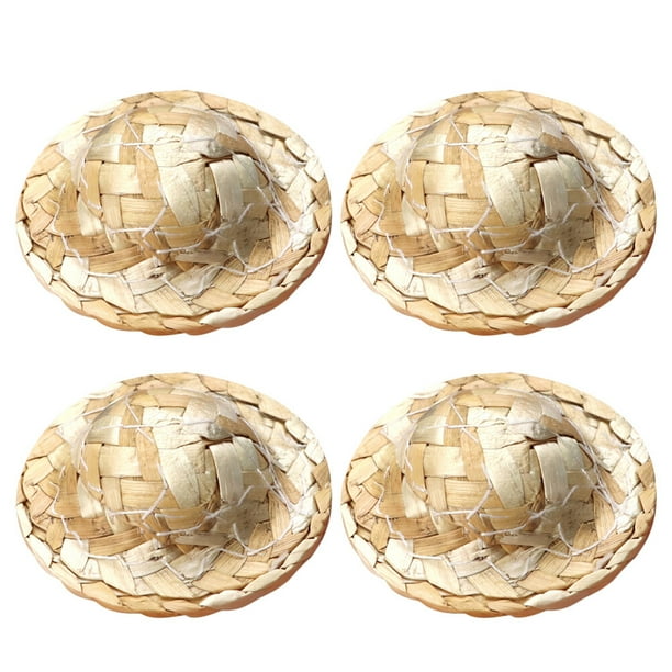 4 unids Miniatura Sombrero Modelo Mini Casa Ornamento Micro Paisaje Sombrero Adorno