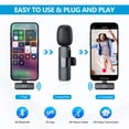 thumbnail image 3 of LEEYNEER mini microphone Sans Fil pour iPad 7-14, microphone Lavalier Sans Fil plug-and-play, microphone à clip pour Enregistrement, Diffusion en Direct, Podcast..., 3 of 6