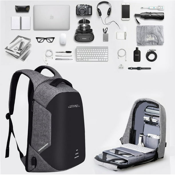 Mochila Antirrobo Nomad Backpack Gps Tracker Impermeable e Gris Negro 10A15 23A12 p Ventronic Mochila GPS Walmart en linea