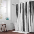 thumbnail image 6 of Abstract Grey Shower Curtain for Bathroom Decor, Black Mottled Gradient Texture Farmhouse Waterproof Fabric Shower Curtain, 72"x78" Set with 12 Hooks, 6 of 9