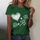 thumbnail image 4 of Camiseta Casual de Cuello Redondo de Manga Corta con Impresión Del Día de San Patricio para las Mujeres, 4 of 7
