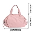 thumbnail image 3 of Bolso tote de lona con cordón para mujer – Bolso de hombro y bandolera para mujer, bolso casual para uso diario con correa ajustable., 3 of 6