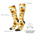 thumbnail image 4 of Naloa Yellow Polka Dot Sunflower Thigh High Socks Extra Long Stretchy Sock Women Over Knee High Opaque Stocking Daily Wear, 4 of 6