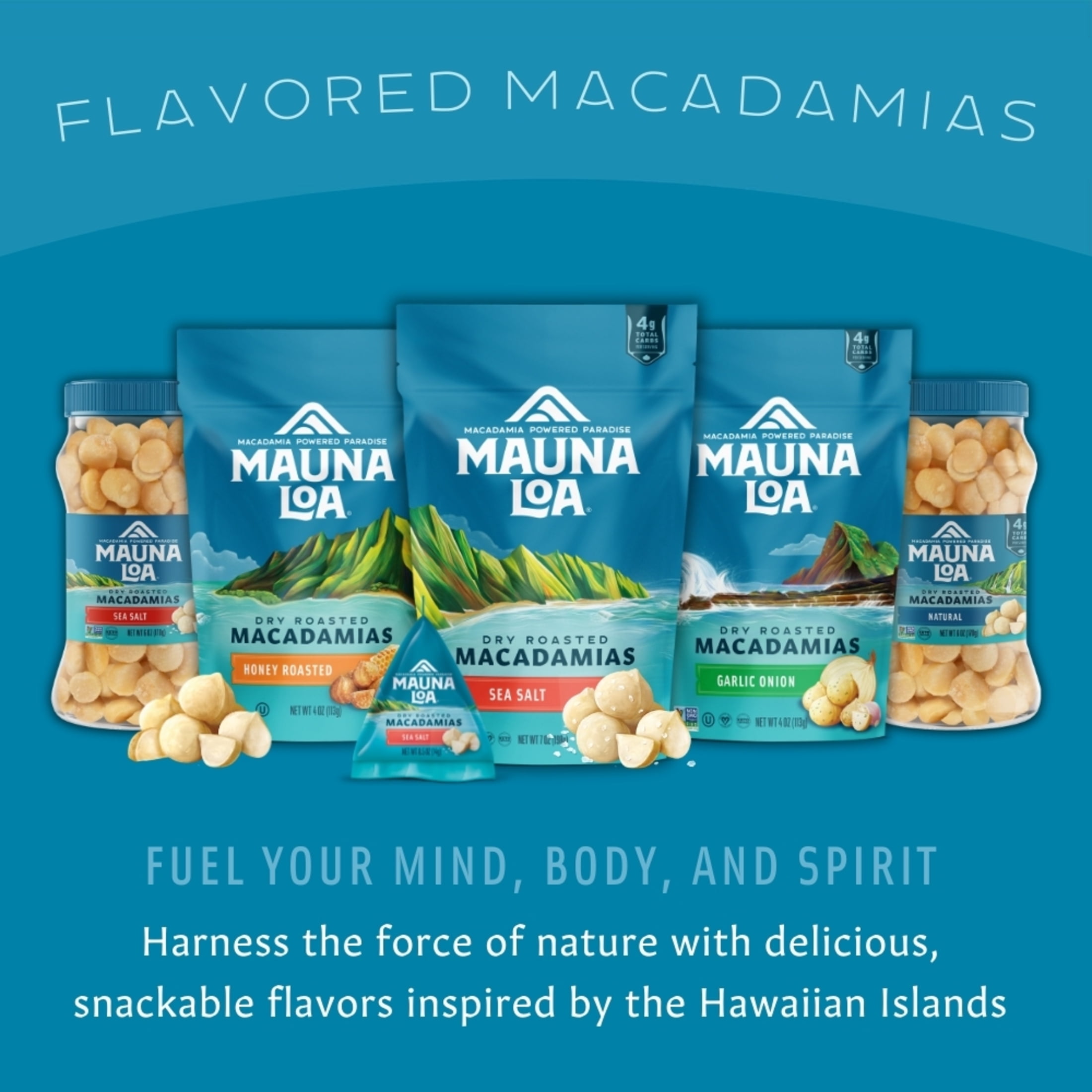 (2 pack) Mauna Loa Sea Salt Macadamia Nuts - 4oz Bag